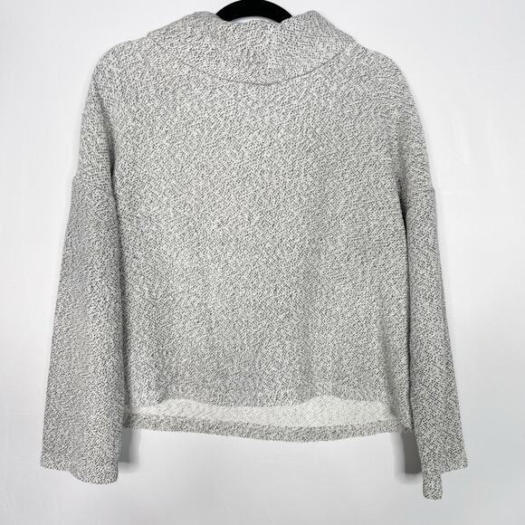 A New Day Medium M Heather Gray Boucle Textured Cowl Neck Sweater Cozy Casual - Picture 2 of 8